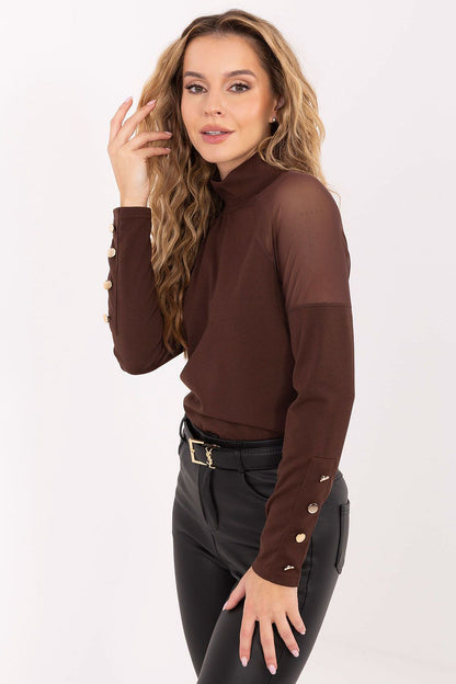   Bluzka Model MI-BZ-M776.13 Brown - Rue Paris 