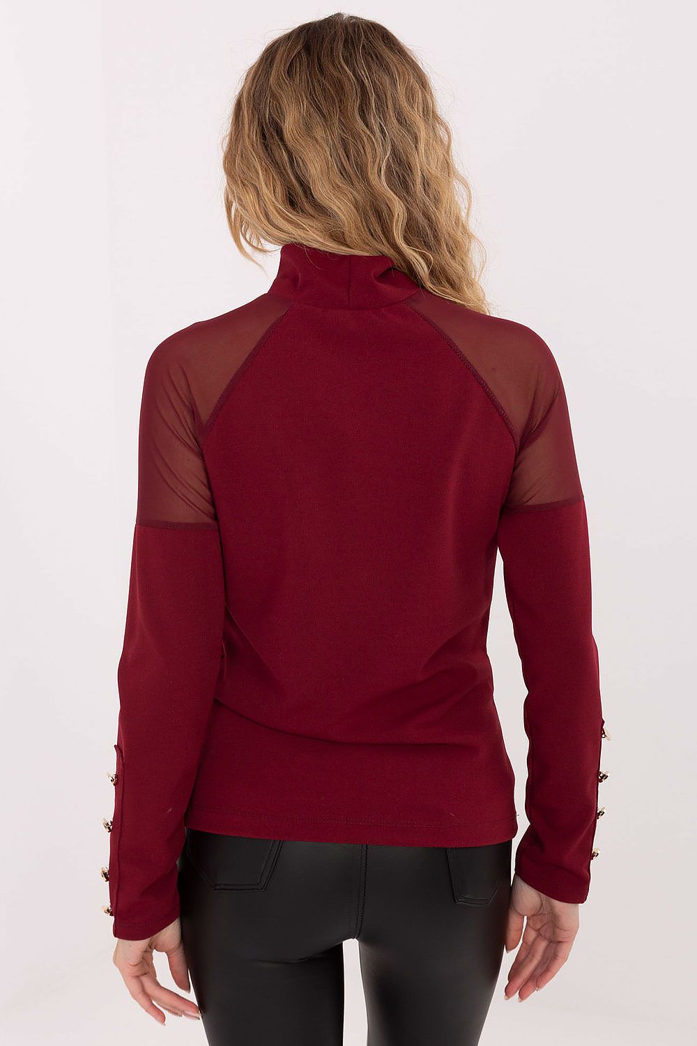   Bluzka Model MI-BZ-M776.13 Bordo - Rue Paris 
