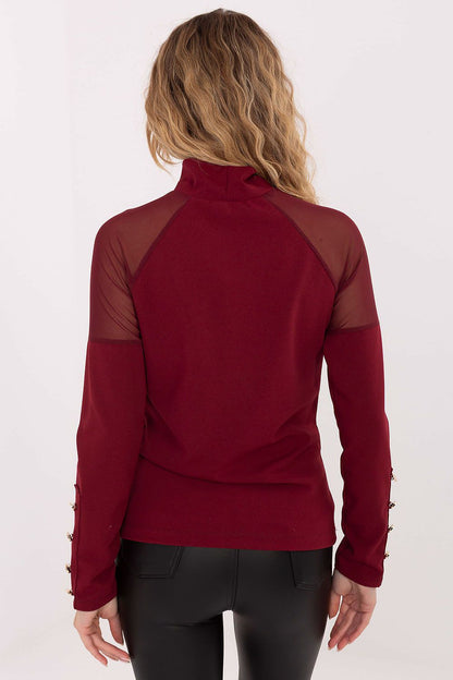   Bluzka Model MI-BZ-M776.13 Bordo - Rue Paris 