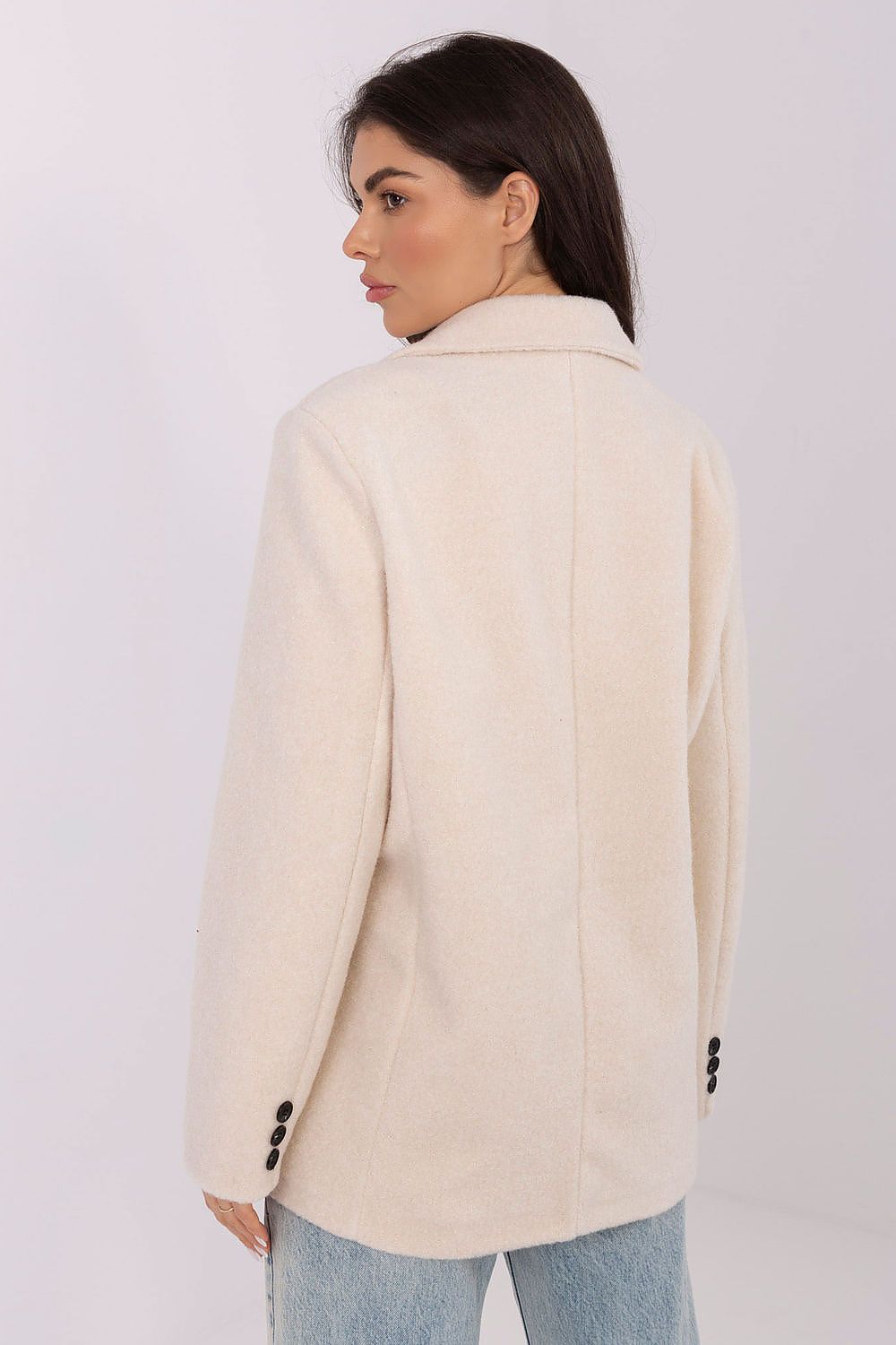   Płaszcz Damski Model IT-PL-FL7696.16 Light Beige - Rue Paris 
