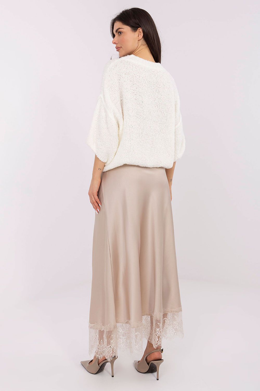  Spódnica Model MI-SD-4213-1.94 Light Beige - Rue Paris 