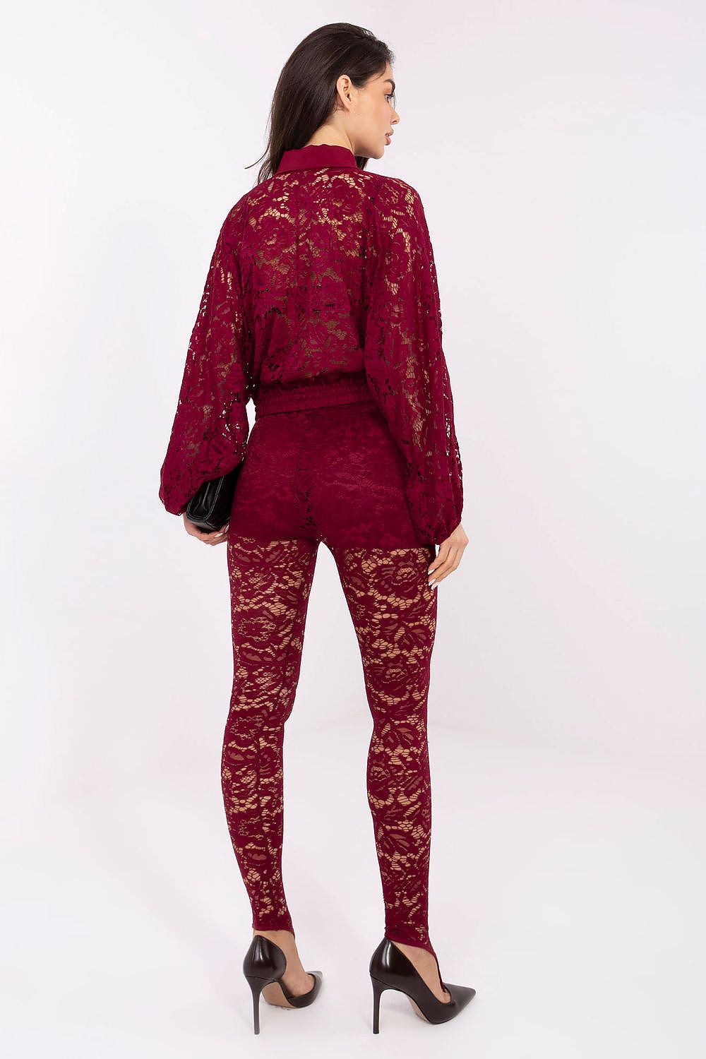   Koszula Damska Model MI-KS-C239.78 Bordo - Italy Moda 
