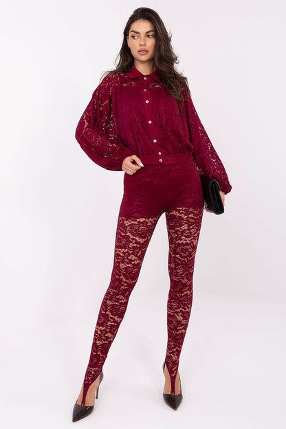   Koszula Damska Model MI-KS-C239.78 Bordo - Italy Moda 