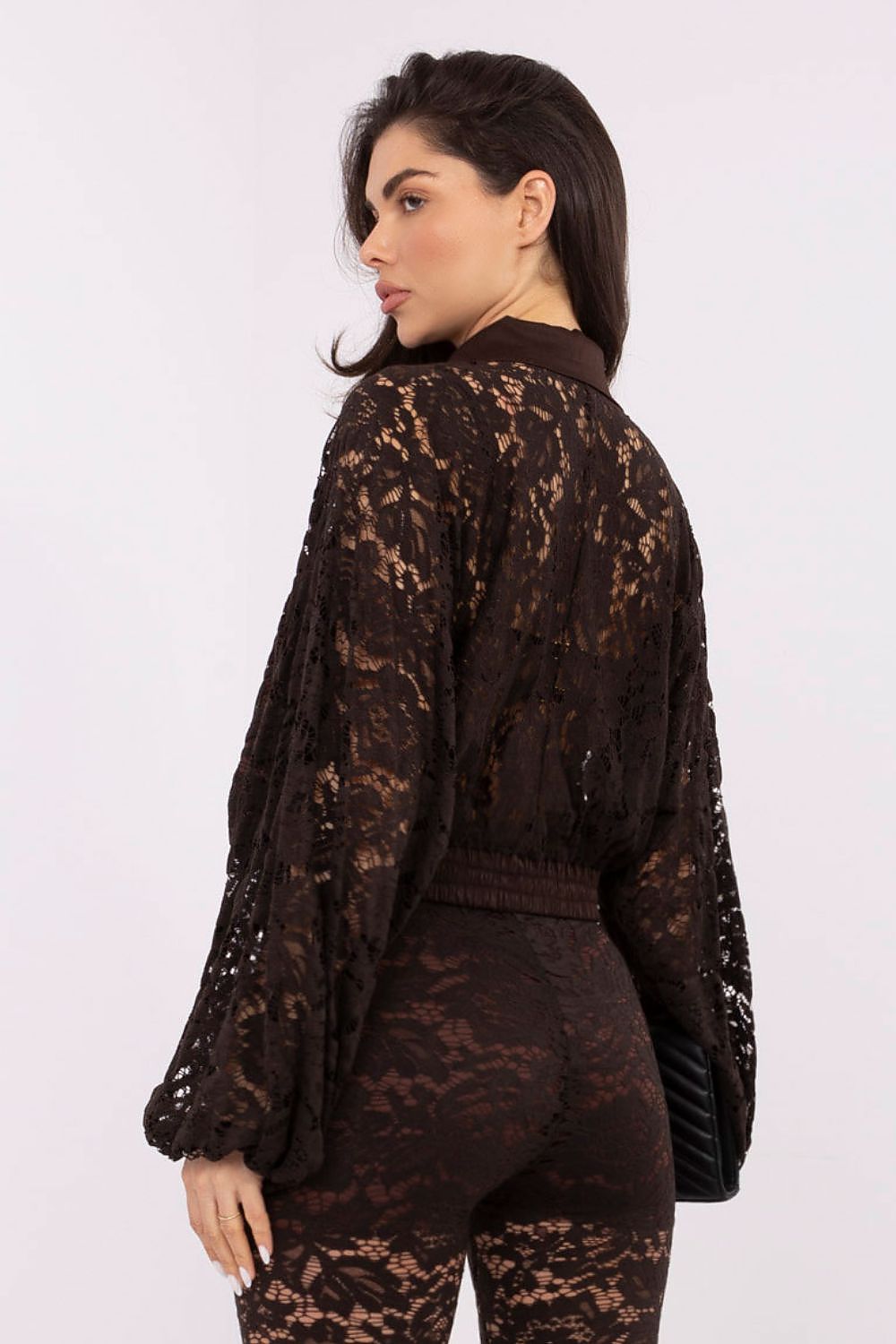   Koszula Damska Model MI-KS-C239.78 Dark Brown - Italy Moda 