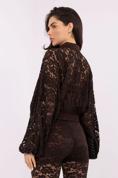   Koszula Damska Model MI-KS-C239.78 Dark Brown - Italy Moda 