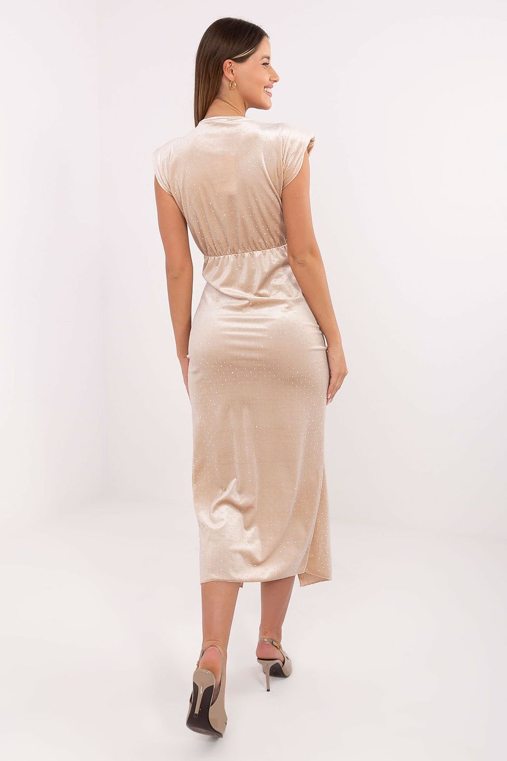  Sukienka Model IT-SK-21171-1.03P Beige - Italy Moda 