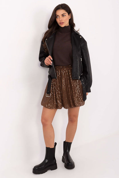  Spódnica Model MI-SD-271360.74 Brown - Italy Moda 