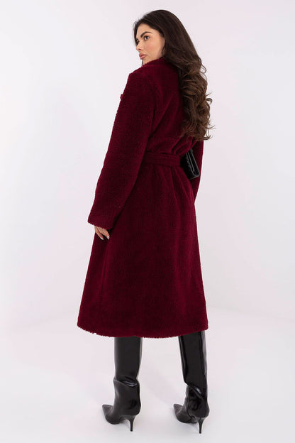   Płaszcz Damski Model IT-PL-97150.26 Bordo - Factory Price 