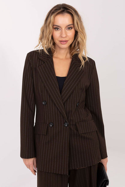   Marynarka Model IT-MA-FL6215.21 Dark Brown - Rue Paris 