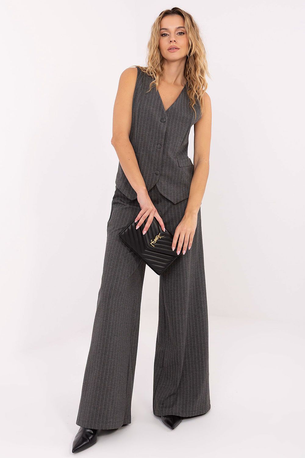   Kamizelka Model IT-KZ-FL7519.57 Dark Grey - Rue Paris 
