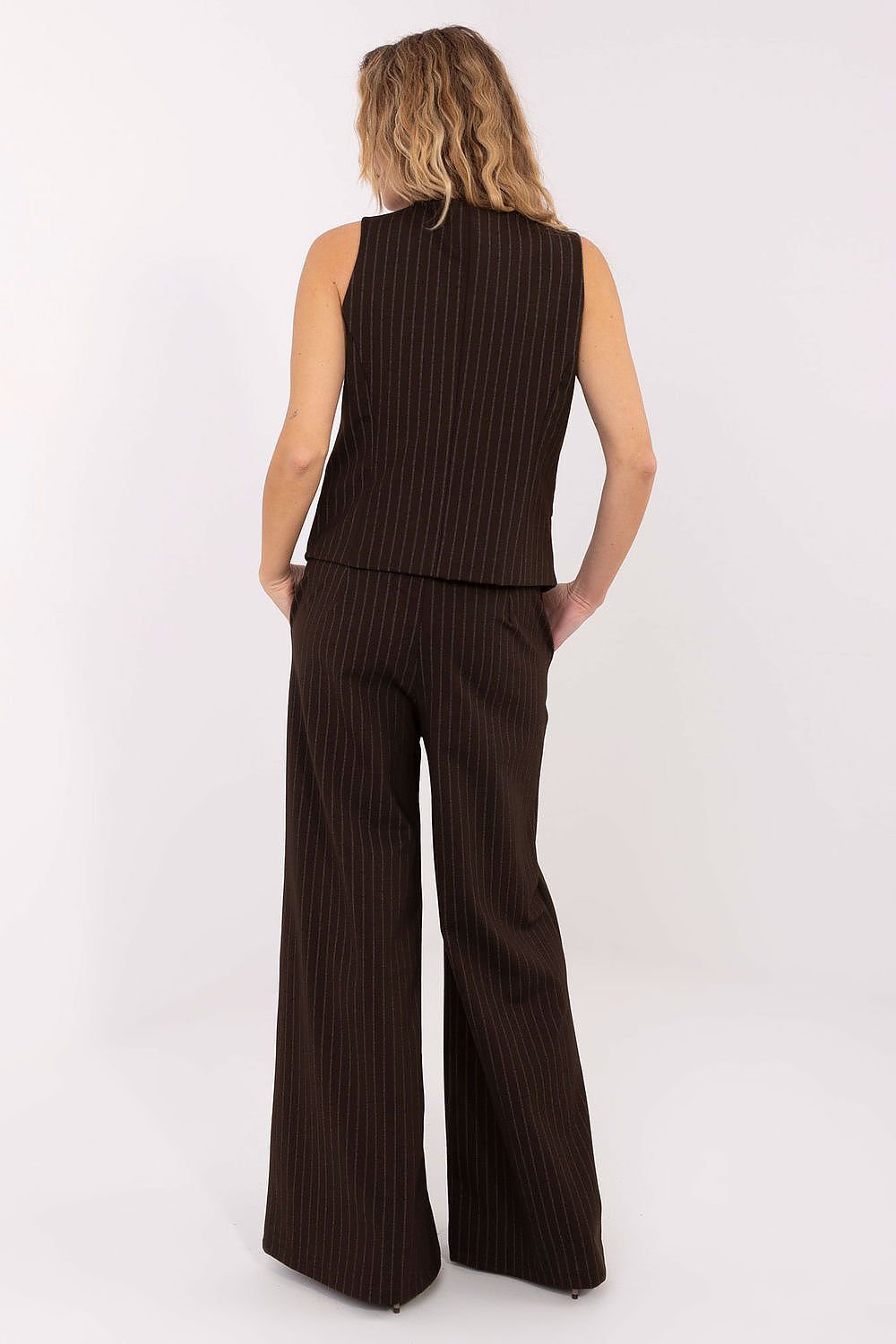   Kamizelka Model IT-KZ-FL7519.57 Dark Brown - Rue Paris 