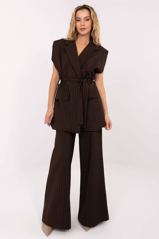   Kamizelka Model IT-KZ-FL9790.66 Dark Brown - Rue Paris 