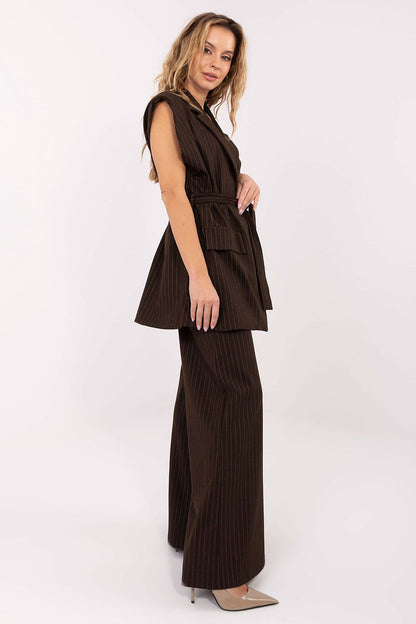   Kamizelka Model IT-KZ-FL9790.66 Dark Brown - Rue Paris 