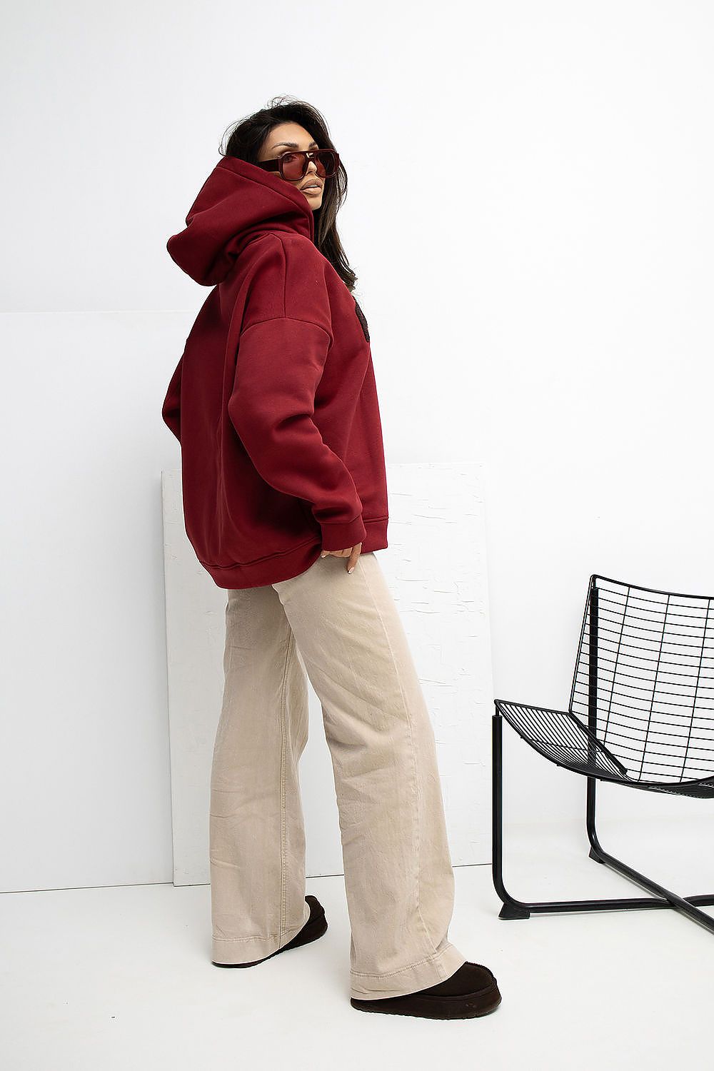   Bluza Damska Model RV-BL-A1041.59 Bordo - Rue Paris 