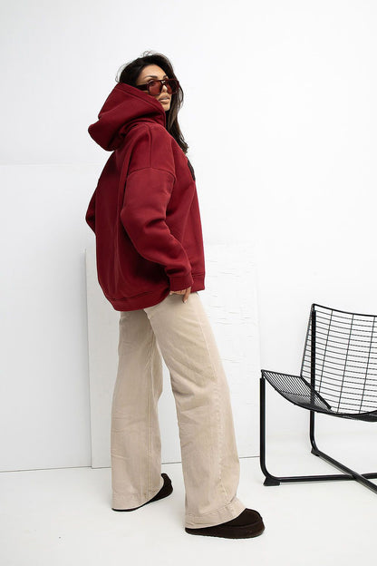   Bluza Damska Model RV-BL-A1041.59 Bordo - Rue Paris 