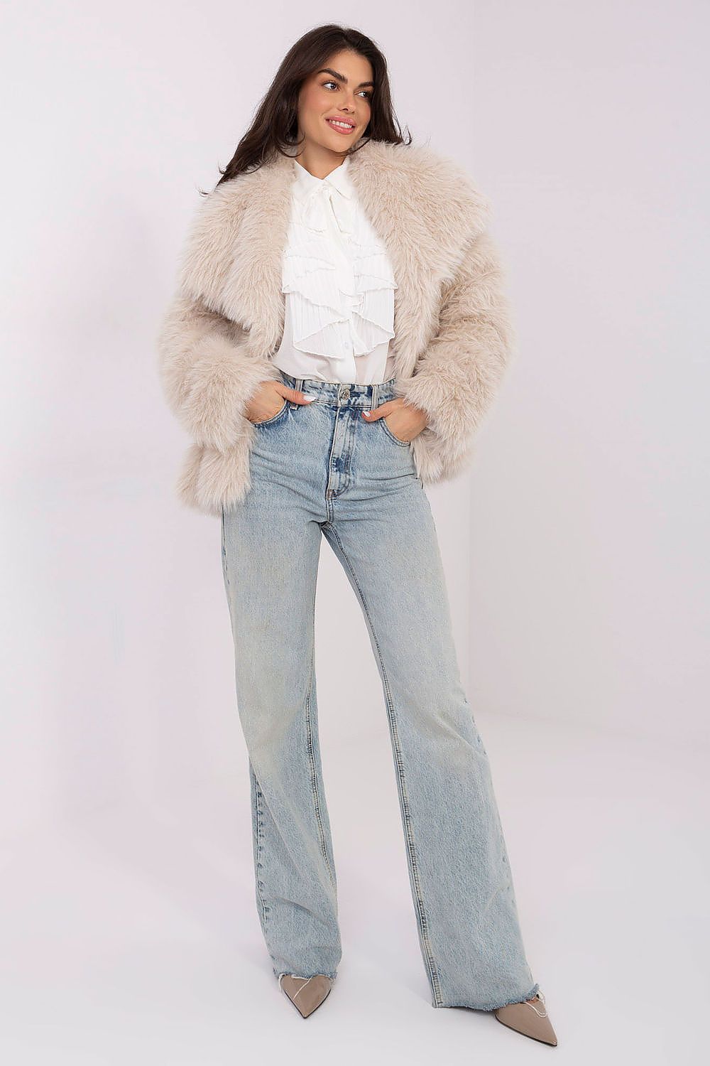   Koszula Damska Model MI-KS-A2818.09 White - Italy Moda 