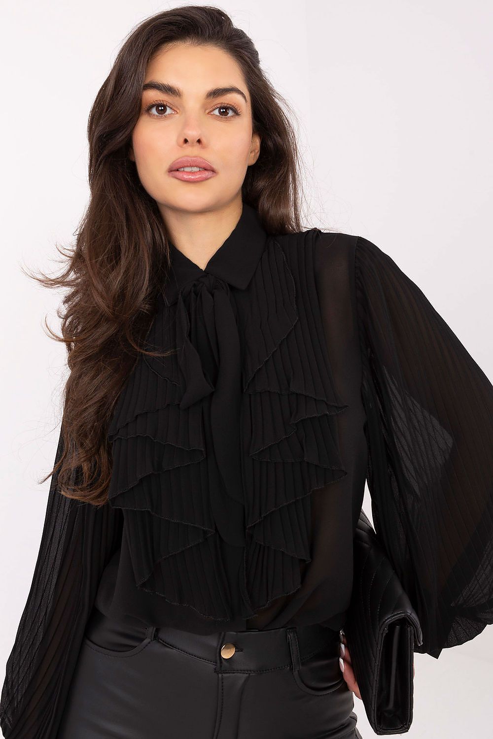   Koszula Damska Model MI-KS-A2818.09 Black - Italy Moda 