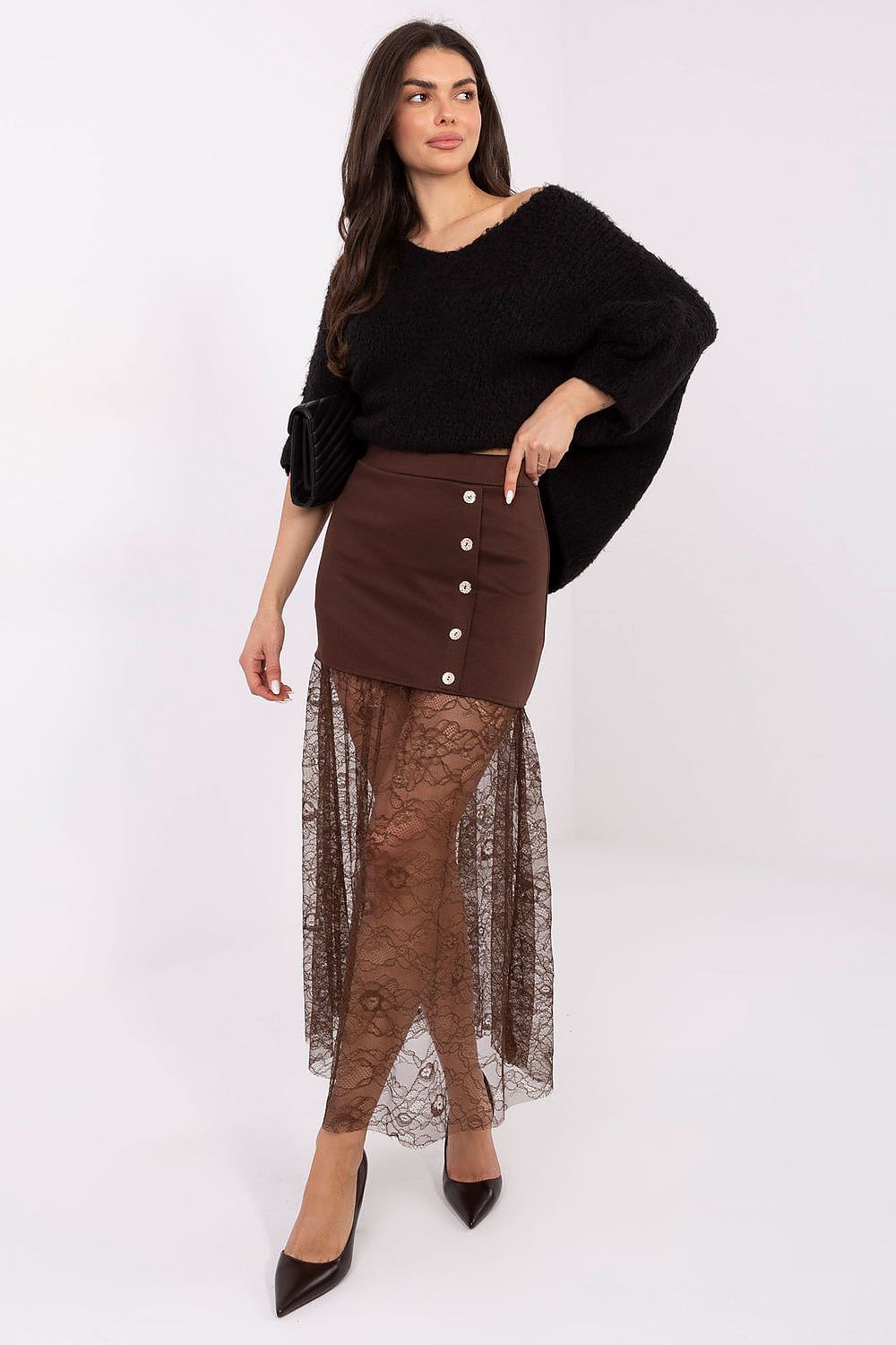  Spódnica Model MI-SD-3292.09P Brown - Italy Moda 
