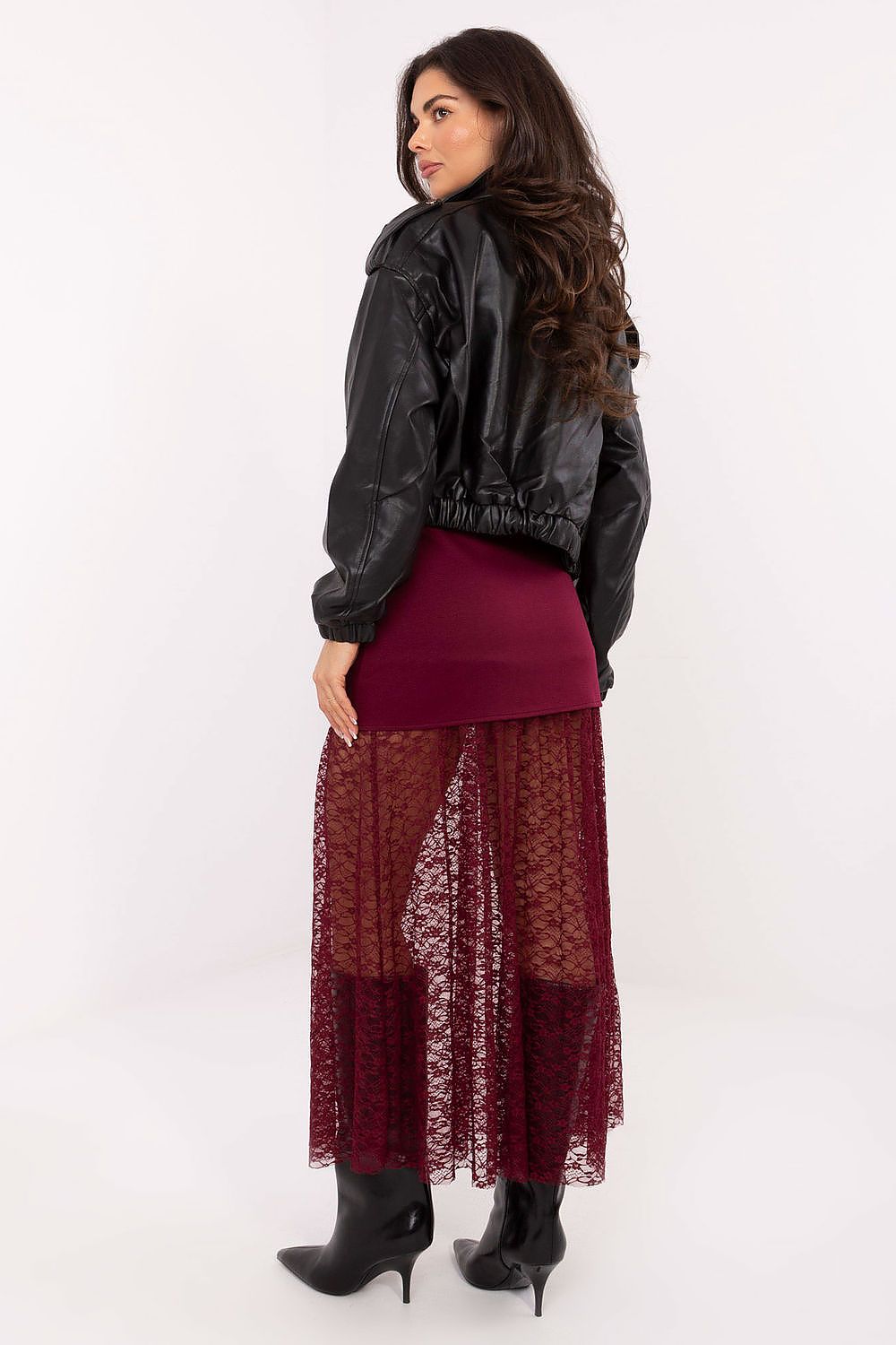  Spódnica Model MI-SD-3292.09P Bordo - Italy Moda 