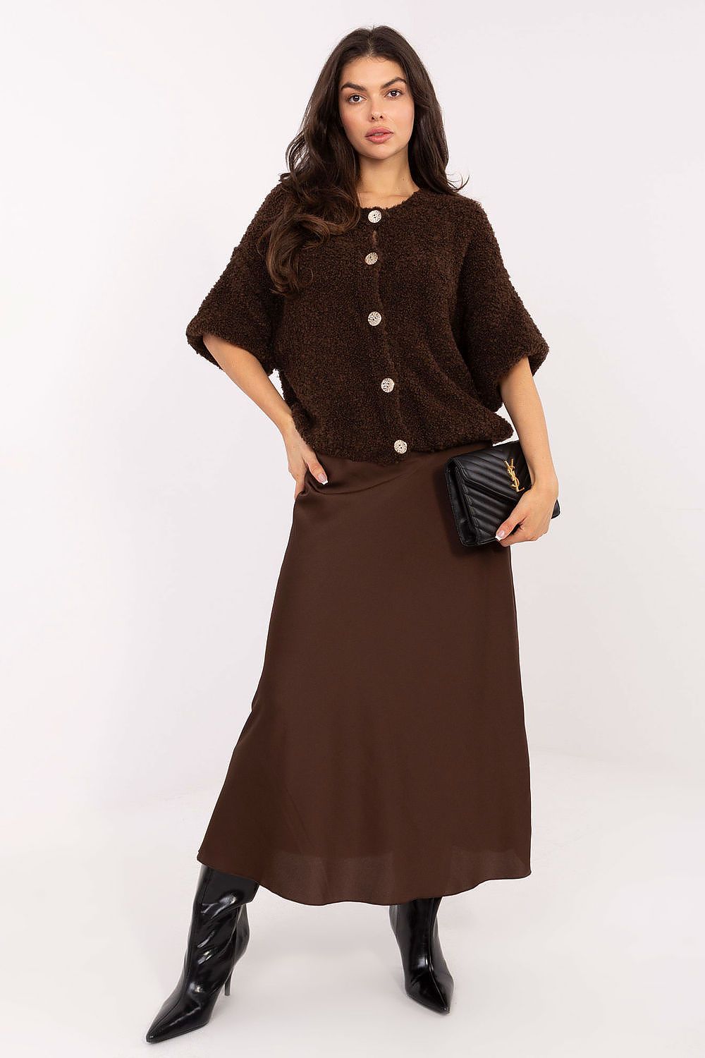  Spódnica Model MI-SD-A2797.33 Brown - Italy Moda 