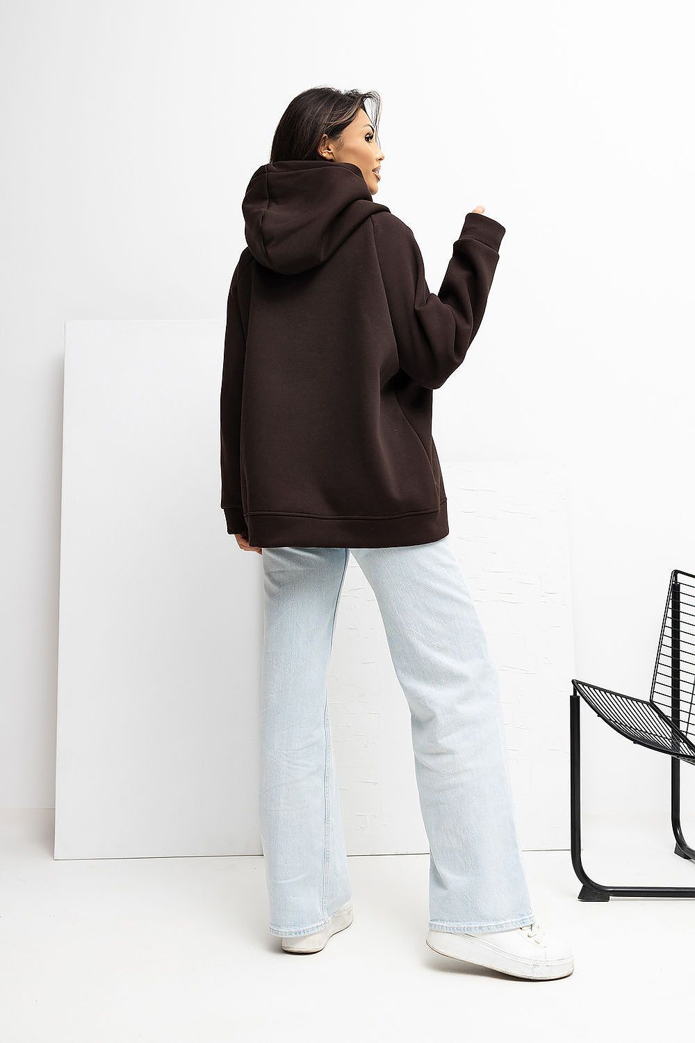   Bluza Damska Model RV-BL-A1034.26 Dark Brown - Rue Paris 