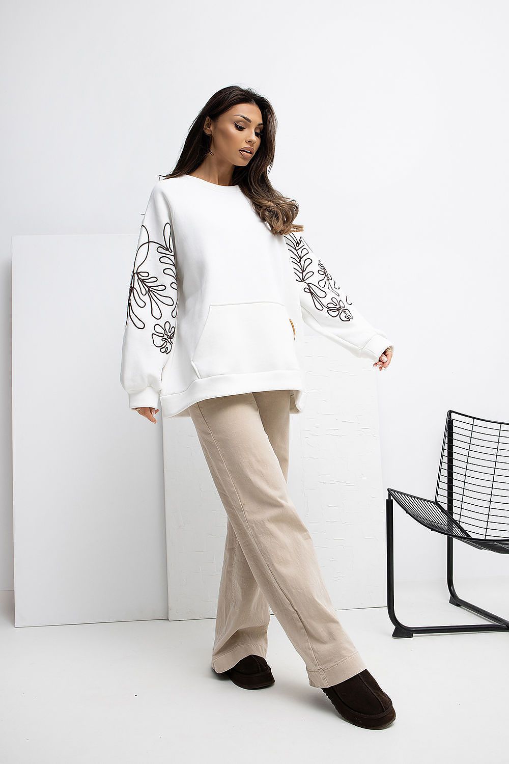   Bluza Damska Model RV-BL-A1042.25 Ecru - Rue Paris 