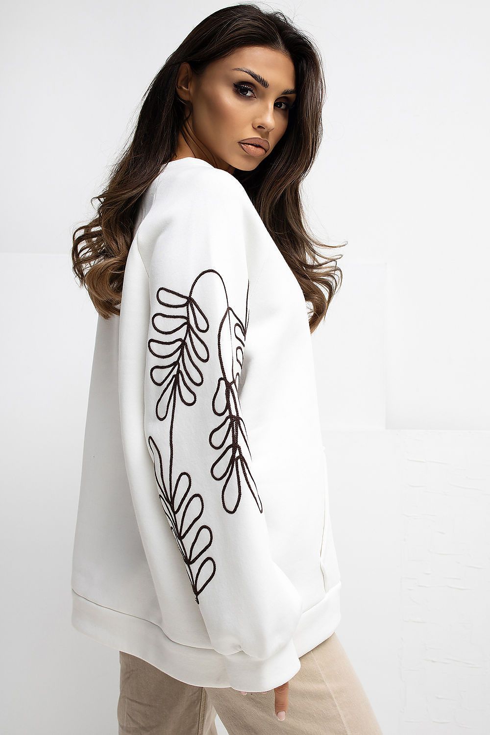   Bluza Damska Model RV-BL-A1042.25 Ecru - Rue Paris 
