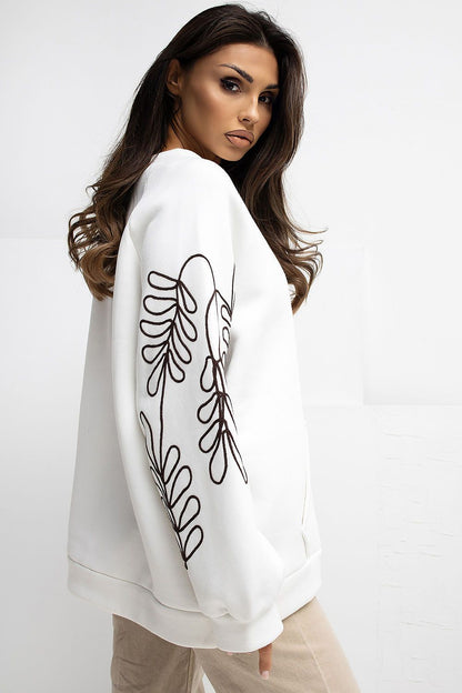   Bluza Damska Model RV-BL-A1042.25 Ecru - Rue Paris 