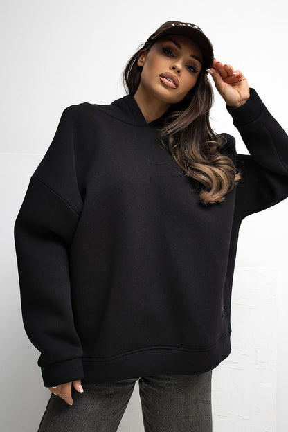   Bluza Damska Model RV-BL-A1037.12 Black - Rue Paris 