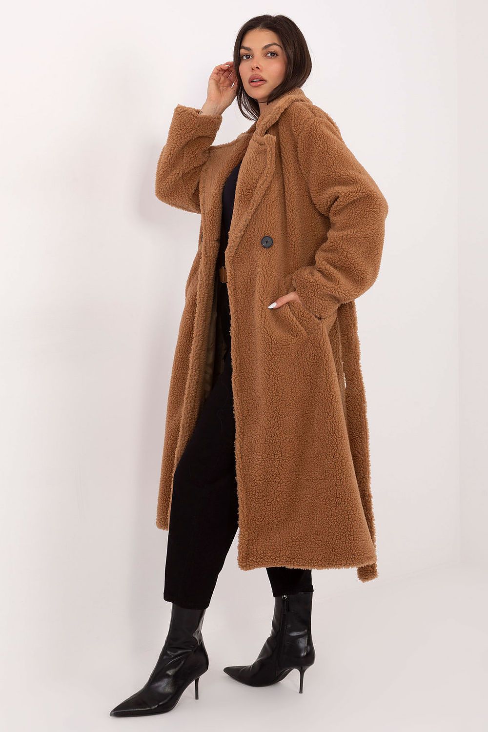   Płaszcz Damski Model IT-PL-97150.26 Camel - Factory Price 