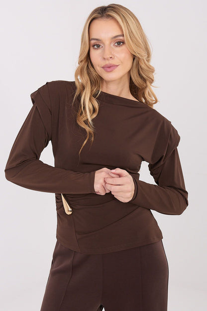   Bluzka Model IT-BZ-21898.12 Brown - Italy Moda 