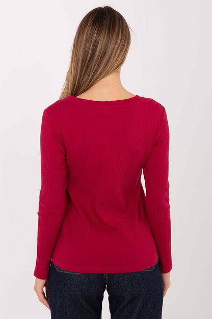   Bluzka Model RV-BZ-A1054.34 Bordo - Rue Paris 