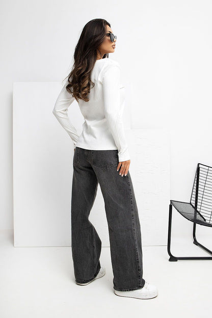   Bluzka Model RV-BZ-A1056.11 Ecru - Rue Paris 