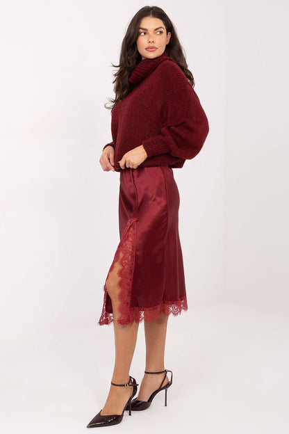  Spódnica Model MI-SD-3275.57 Bordo - Rue Paris 