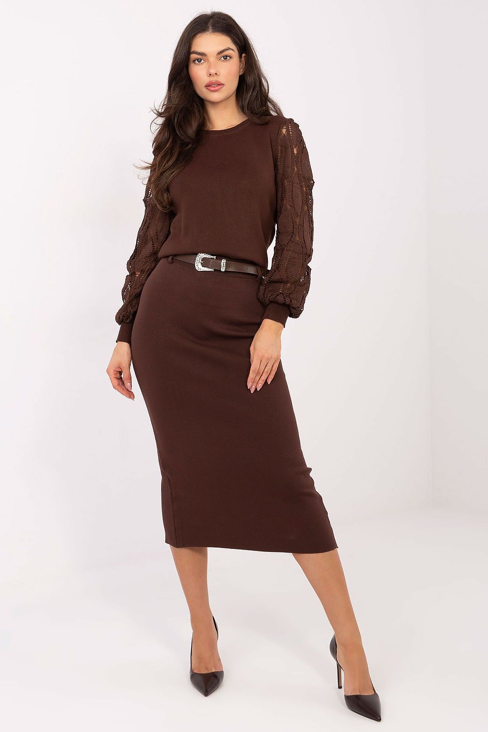  Spódnica Model PM-SD-YIS1056.84 Brown - Factory Price 