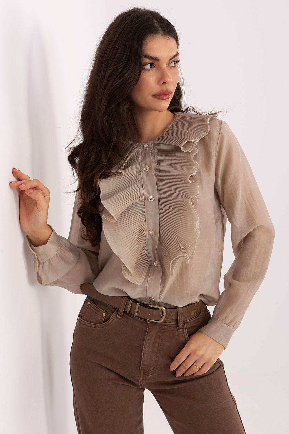   Koszula Damska Model IT-KS-28990.05P Beige - Factory Price 