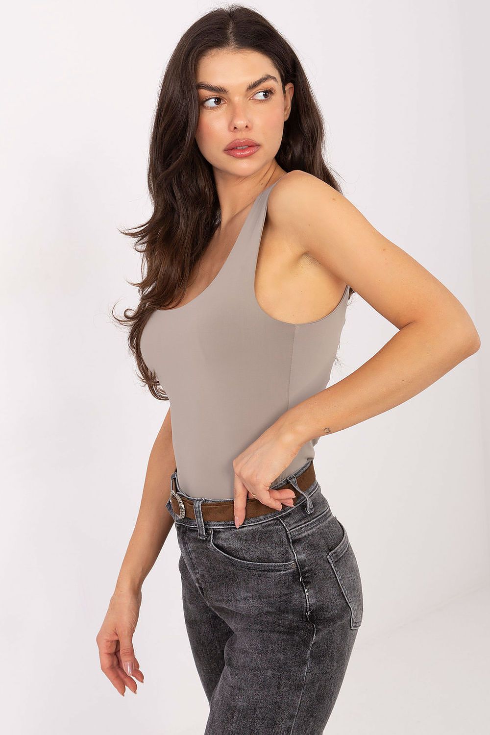  Koszulka Top Model D12099M02803A Dark Beige - Sublevel 