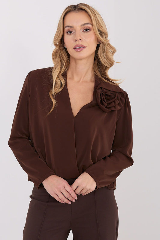   Bluzka Model MI-BZ-M650.17P Brown - Italy Moda 