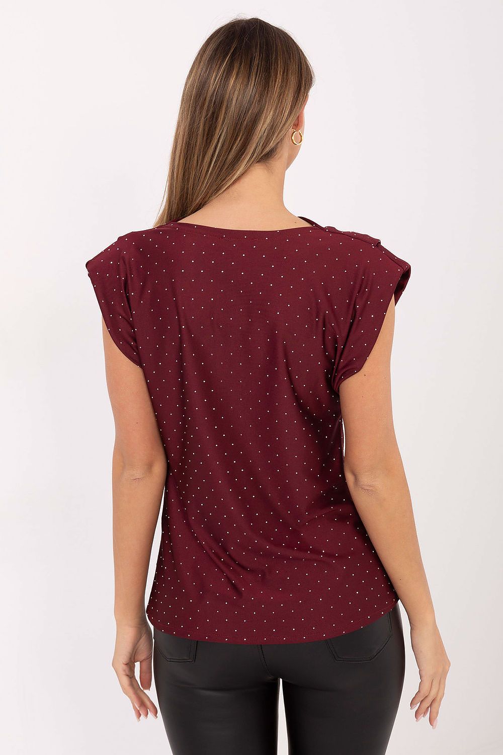   Bluzka Model MI-BZ-61479.35 Bordo - Italy Moda 