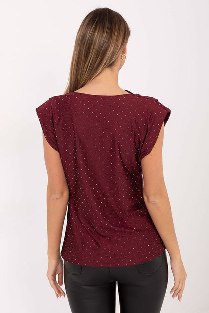   Bluzka Model MI-BZ-61479.35 Bordo - Italy Moda 