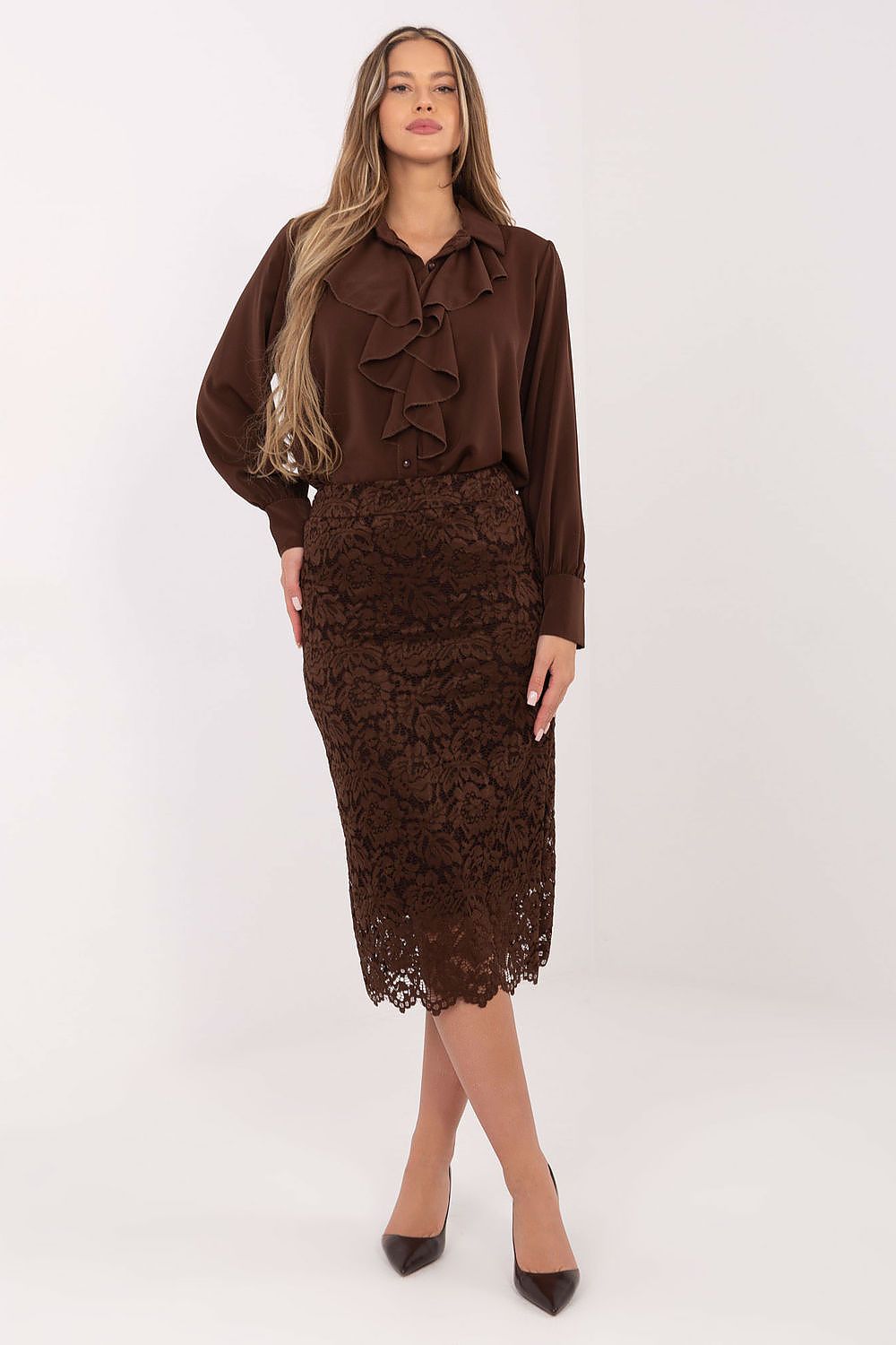  Spódnica Model IT-SD-21852.15 Brown - Italy Moda 
