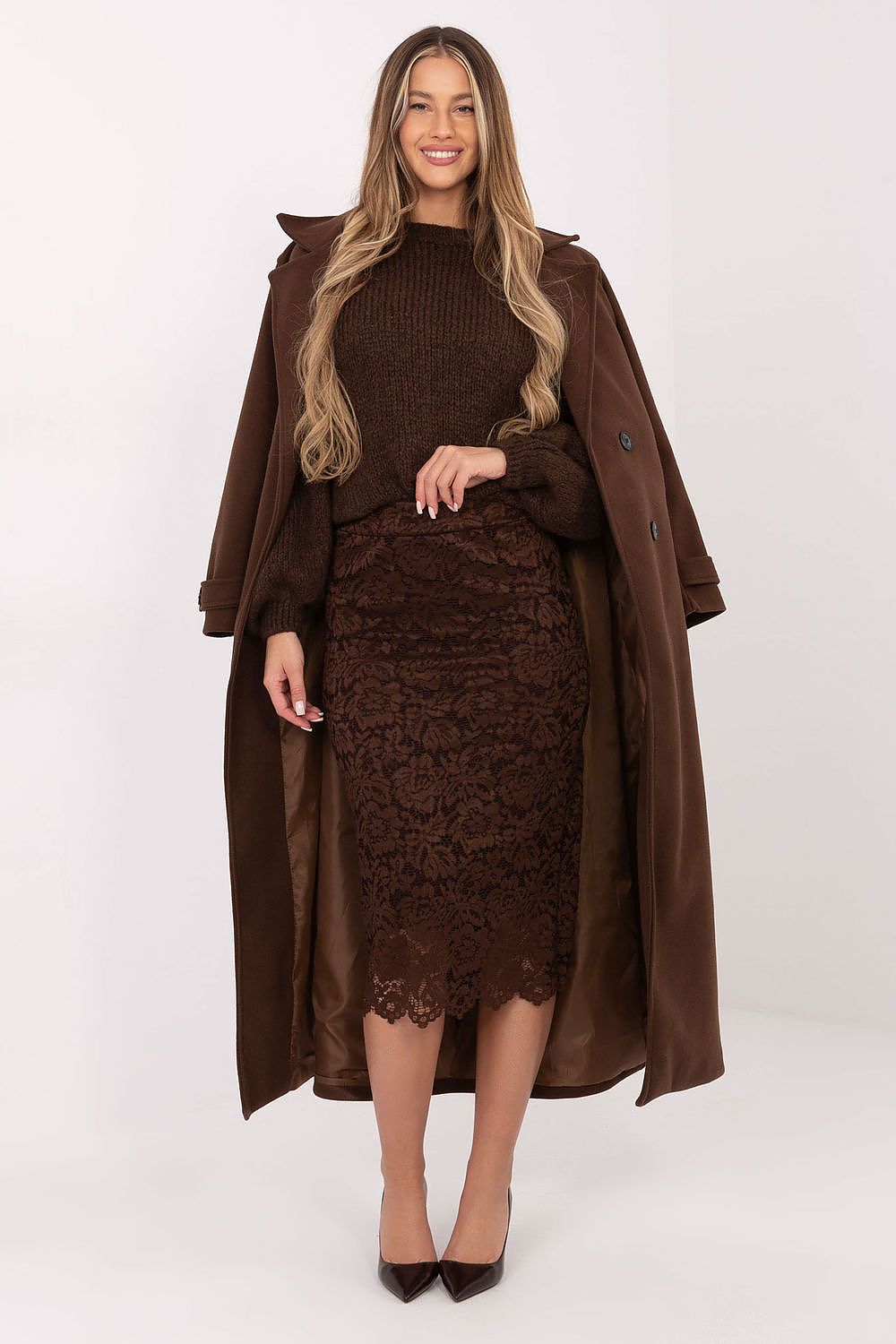  Spódnica Model IT-SD-21852.15 Brown - Italy Moda 