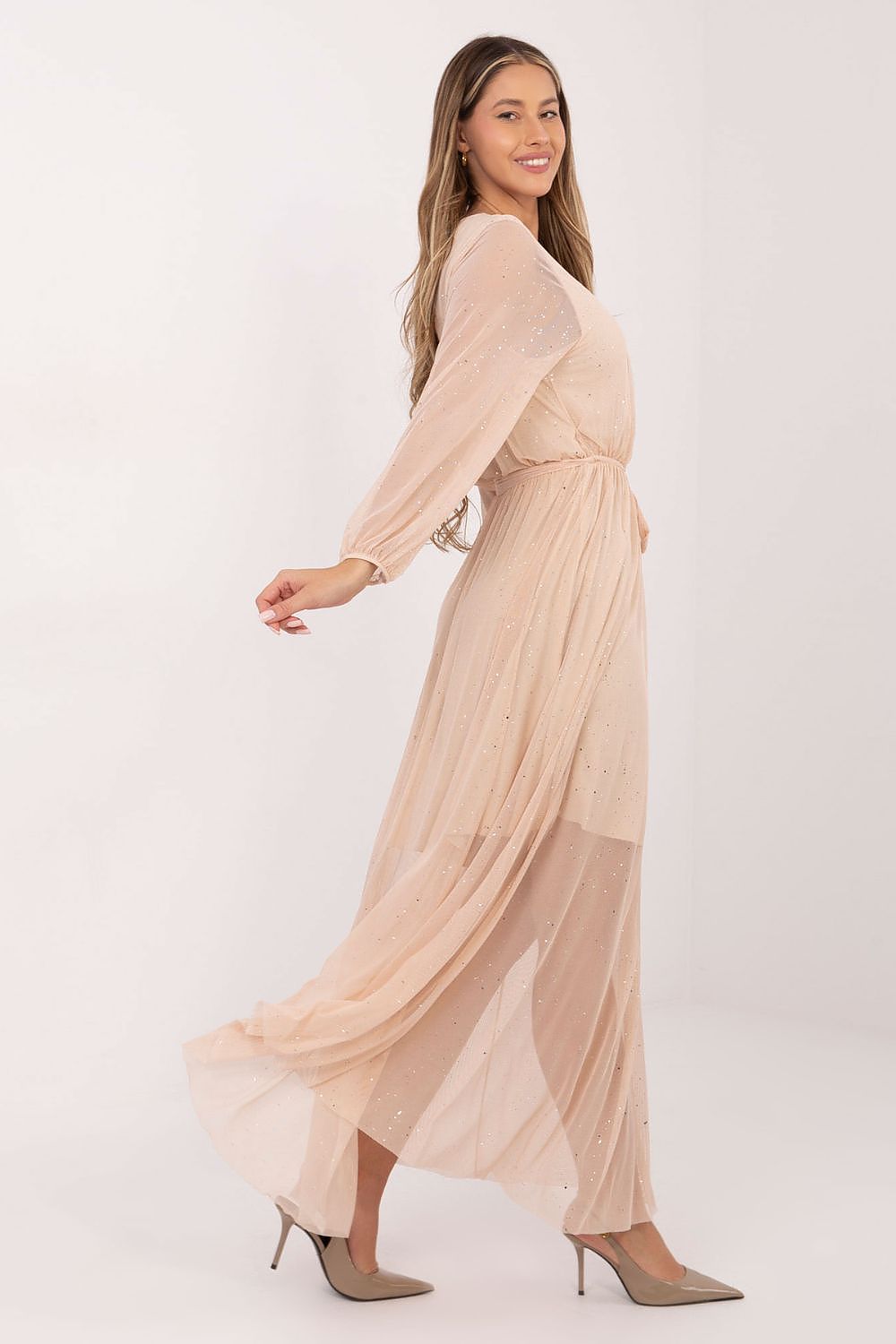  Sukienka Model IT-SK-21807.22 Beige - Italy Moda 