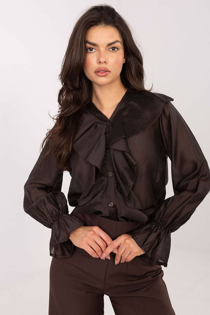   Koszula Damska Model IT-KS-28883.80 Dark Brown - Factory Price 