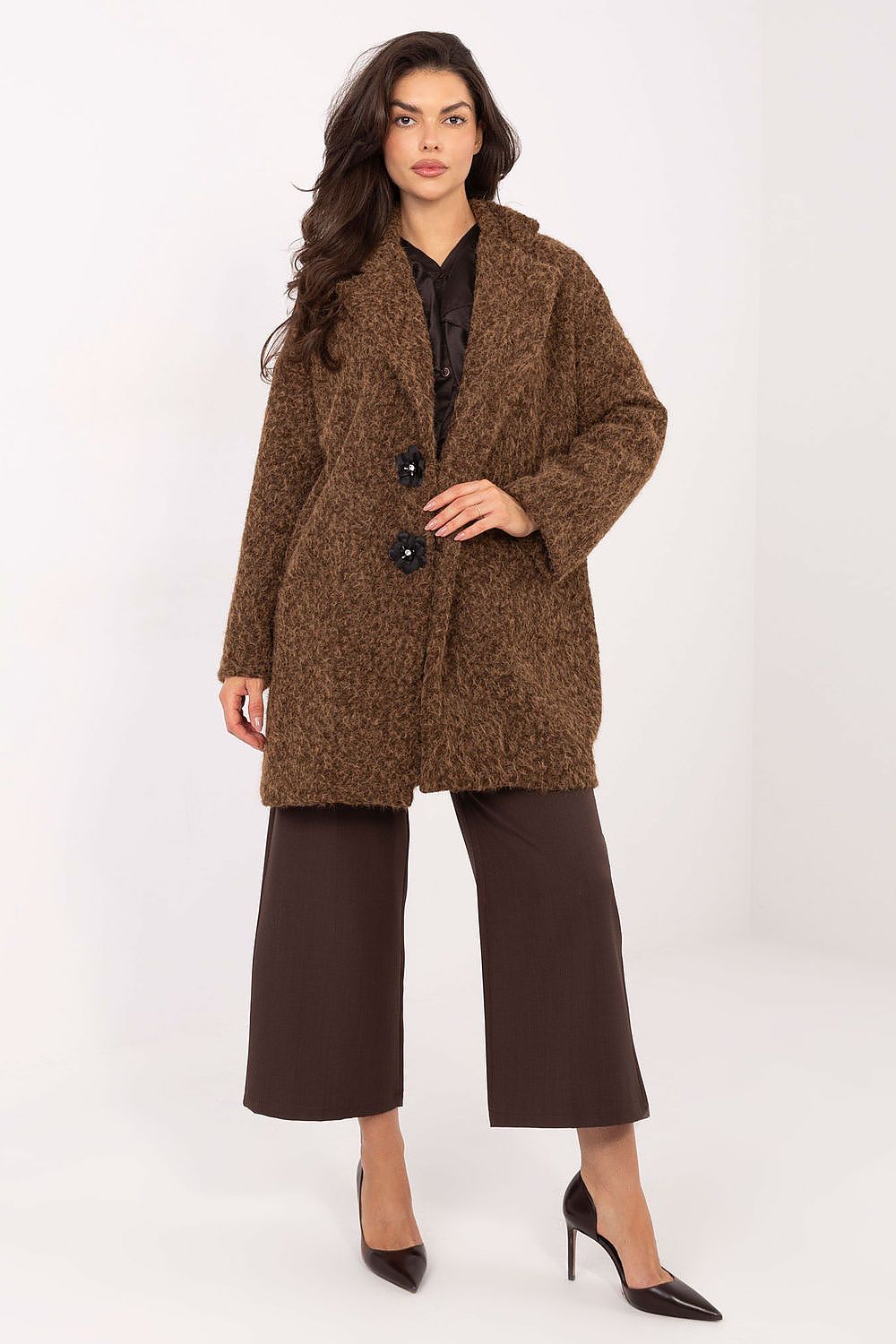   Płaszcz Damski Model IT-PL-96965.19 Brown - Factory Price 