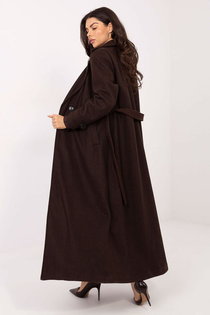   Płaszcz Damski Model IT-PL-97035.08P Dark Brown - Factory Price 