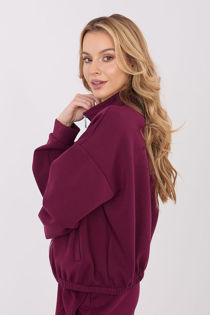   Bluza Damska Model SM-BL-A1562.33 Bordo - Factory Price 