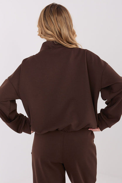   Bluza Damska Model SM-BL-A1562.33 Dark Brown - Factory Price 