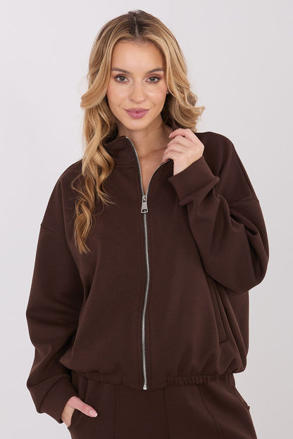   Bluza Damska Model SM-BL-A1562.33 Dark Brown - Factory Price 