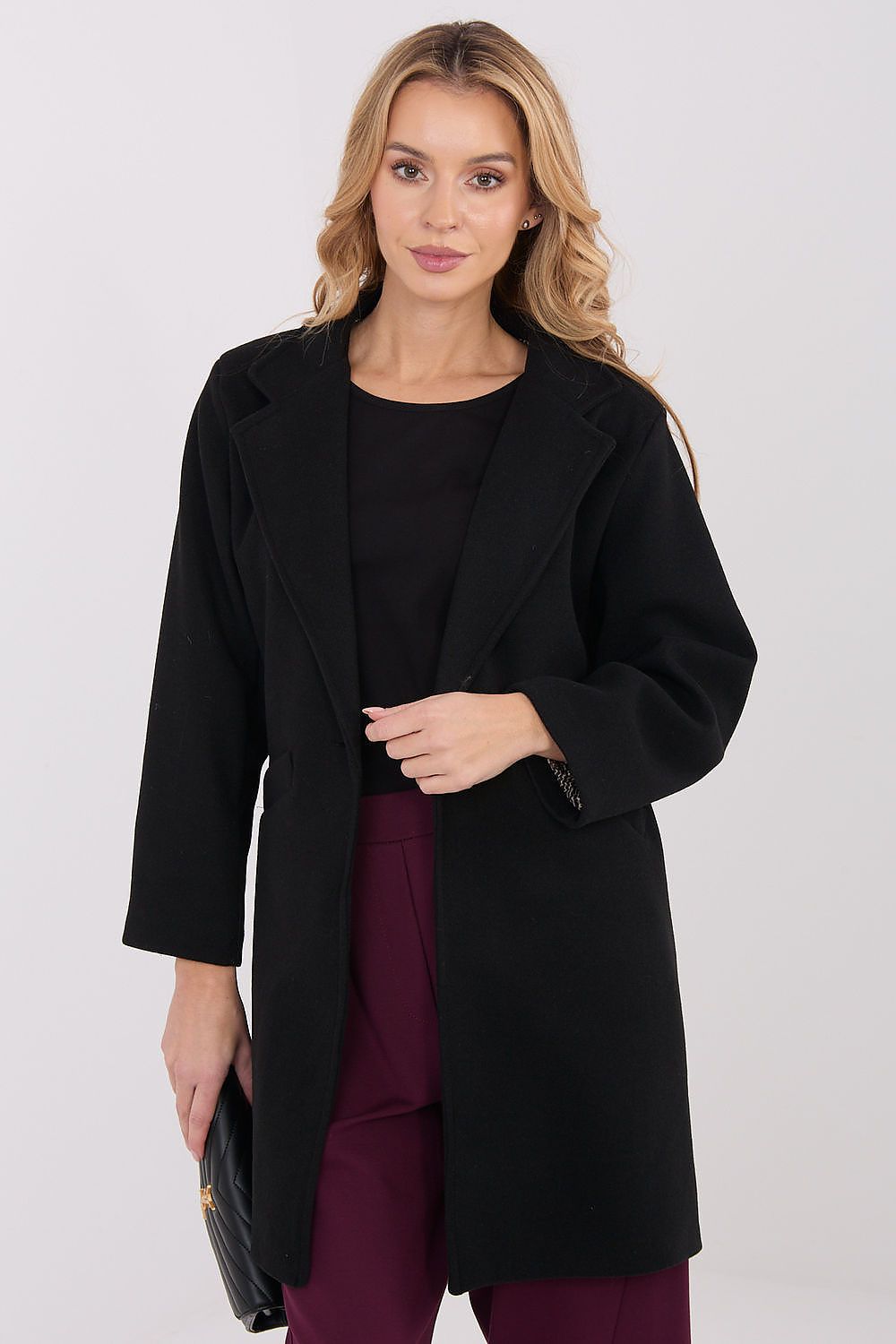   Płaszcz Damski Model IT-PL-20238.23 Black - Italy Moda 